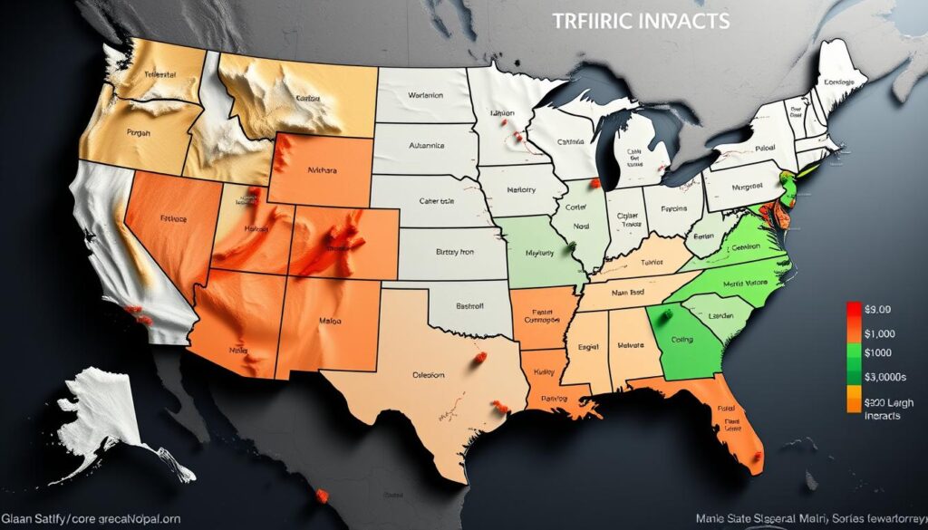 regional variations in tariff impacts