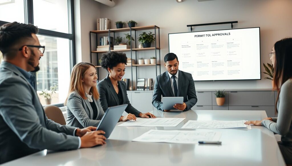 working with professionals for permit approvals